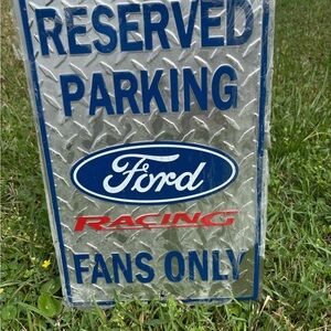 Ford Blue Textured Metal Sign